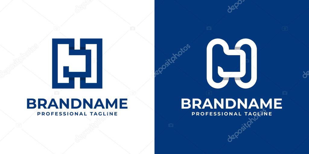 Modern Letter HJ Monogram Logo, suitable for business with HJ or JH initials