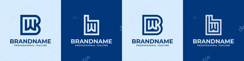 Letter BW Logo Set, suitable for business with WB or BW initials