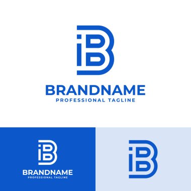 BI Modern Logosu, BI veya IB baş harfleri ile iş için uygun