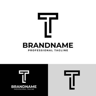 TL Modern Logo Harfi, TL veya LT baş harfleri ile iş için uygun