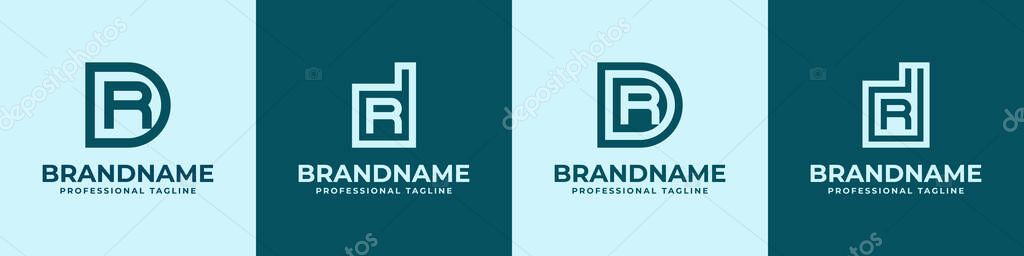 Modern Initials DR Logo, suitable for business with DR or RD initials