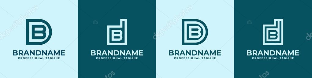 Modern Initials DB Logo, suitable for business with DB or BD initials