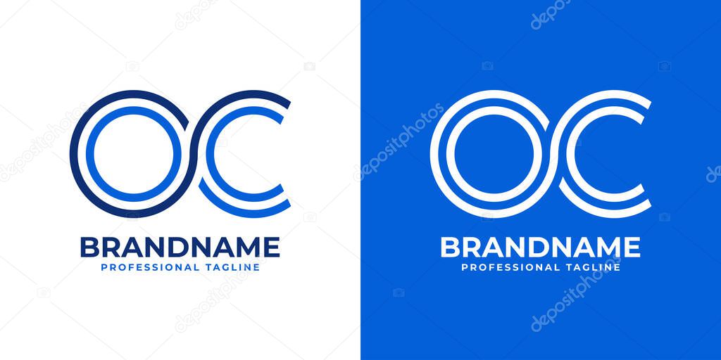 Letters OC Line Monogram Logo, suitable for business with OC or CO initials