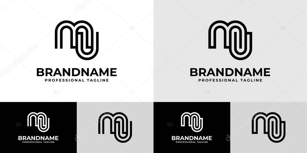 Modern Initials UM Logo, suitable for business with UM or MU initials