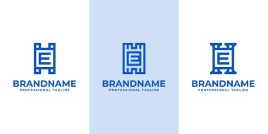 HE veya EH baş harfleri ile iş için uygun modern baş harfler HE logosu