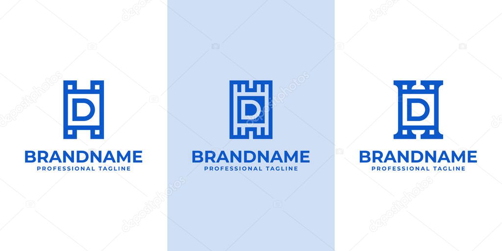 Modern Initials HD Logo, suitable for business with HD or DH initials