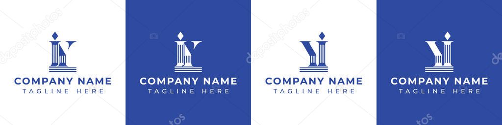 Letters IY and YI Pillar Logo, suitable for business with IY and YI related to Pillar