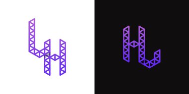 HL ve LH Çokgen Logosu Harfleri, HL veya LH harfli çokgen ile ilgili işler için uygundur