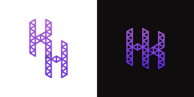 HK ve KH Çokgen Logosu Harfleri, HK veya KH harfli çokgen ile ilgili işler için uygundur