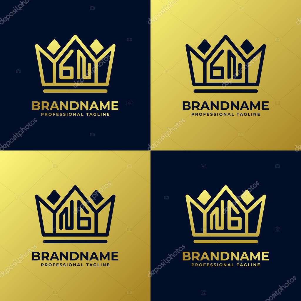 Letters GN and NG Home King Logo Set, suitable for business with GN and NG initials