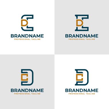 Zarif Harfler CD ve DC Monogram Logosu, CD veya DC baş harfleriyle iş için uygun