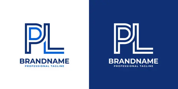 Letters Line Monogram Logo Suitable Business Initials Stock Illustration