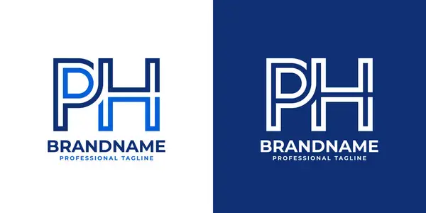 Buchstaben Line Monogramm Logo Geeignet Für Geschäfte Mit Oder Initialen lizenzfreie Stockillustrationen