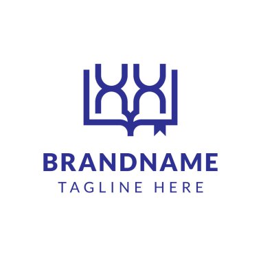 Harfler XX Book Logosu, XX intials ile ilgili kitapla ilgili işler için uygun