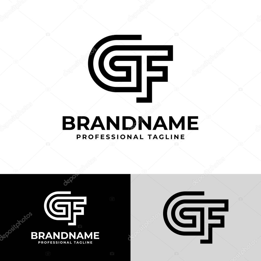 Modern Initials GF Logo, suitable for business with GF or FG initials
