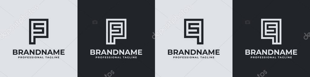 Modern Initials PS and QS Logo, suitable for business with PS, SP, QS, or SQ initials