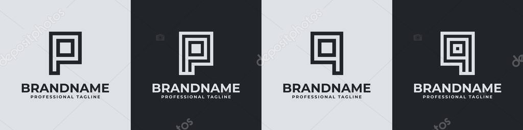 Modern Initials PO and QO Logo, suitable for business with PO, OP, QO, or OQ initials