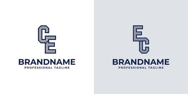 Buchstaben Und Dot Monogram Logo Geeignet Für Geschäfte Mit Oder lizenzfreie Stockvektoren