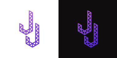 JJ Polygon Logosu Harfleri, JJ baş harfli çokgen ile ilgili işler için uygundur