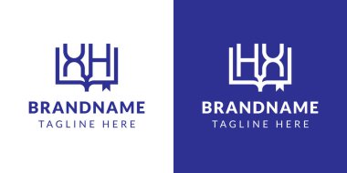 HX ve XH Kitap Logosu Harfleri, HX ya da XH harfleriyle başlayan kitaplarla ilgili işler için uygundur