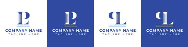 Letters Pillar Logo Geeignet Für Geschäfte Mit Und Zusammenhang Mit Vektorgrafiken