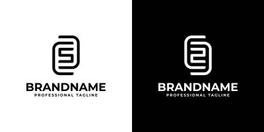 ESE veya EZE Monogram Logosu harfleri, ESE veya EZE baş harfleri olan her iş için uygundur