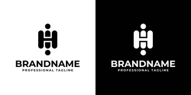 Harfler HI Ambigram Logosu, HI veya IH ile iş yapmak için uygun