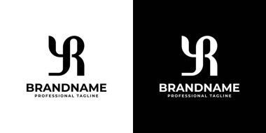 YR Monogram Logosu Harfleri, RY veya YR harfleriyle başlayan her iş için uygundur.