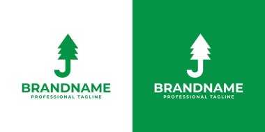 Letter J Tree Logo, Perfect for Environmental Organizations and Eco Friendly Brands clipart