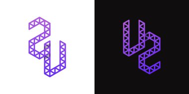 ZV ve ZV Polygon Logosu, ZV veya VZ harfli çokgen ile ilgili işler için uygun harfler