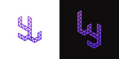LY ve YL Çokgen Logosu, YL veya LY harfleri ile çokgen ilişkili işler için uygundur