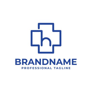 H harfi tıbbi haç küçük harf logosu, H harfi ile başlayan tıbbi haç veya eczaneyle ilgili işler için uygun.