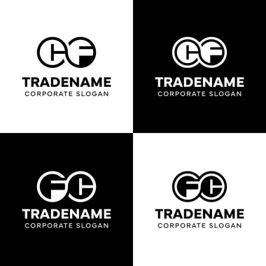 CF ve FC sonsuzluk logosu, sonsuzlukla ilgili CF veya FC ile iş yapmak için uygun