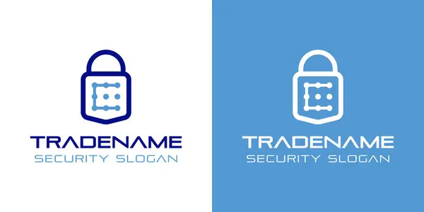 C harfi akıllı kilit logosu, Dijital asma kilit ve konut güvenlik hizmetleri için mükemmel