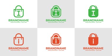 1. Harf Alışveriş Torbası Logosu Seti, Özel ve Niche Perakende Pazarları için Hazırlandı