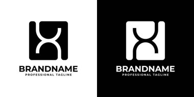 Modern Harf X Logosu Seti, X ile başlayan her iş için uygundur