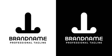 Harfler JL Monogram Logosu, çok sektörlü markalaşma için harika