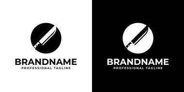 Kasap Dükkanları ya da Restoran Markaları için O Bıçak Logosu