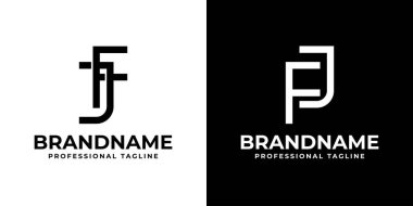 Harfler JF ve FJ Monogram Logosu, JF veya FJ harfleriyle başlayan her iş için uygundur.