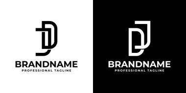 JD ve DJ Monogram Logosu, JD veya DJ baş harfleri olan her iş için uygundur.
