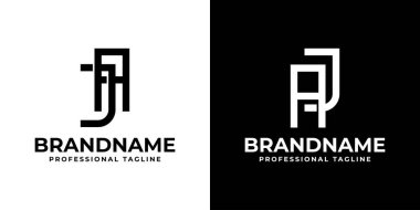 JA ve AJ Monogram Logosu harfleri, JA veya AJ harfleriyle başlayan her iş için uygundur.