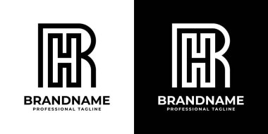 RH Monogram Logosu Harfleri, RH veya HR harfleriyle başlayan her iş için uygundur.