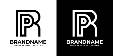 RP Monogram Logosu harfleri, RP veya PR baş harfleri olan her iş için uygundur.