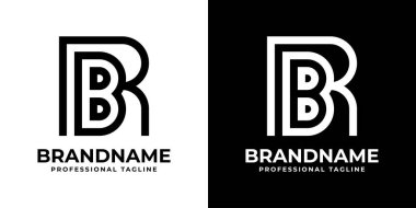 Harfler RB Monogram Logosu, RB veya BR harfleri ile başlayan her iş için uygundur