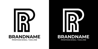 PR Monogram Logosu harfleri, halkla ilişkiler ve RP harfleri olan her iş için uygundur.