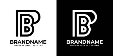 PB Monogram Logosu Harfleri, PB veya BP baş harfleri olan her iş için uygundur