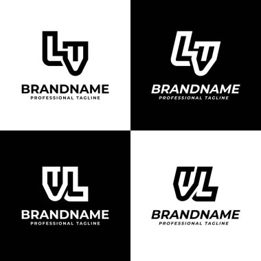 LV ve VL Monogram Logosu harfleri, LV veya VL harfleriyle başlayan her iş için uygundur.