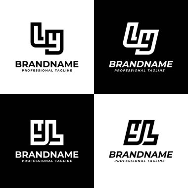 LY ve YL Monogram logosu, LY veya YL harfleri olan her iş için uygundur