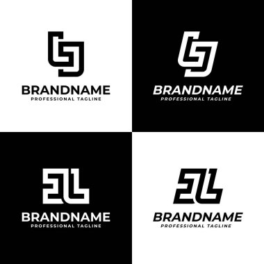 LJ ve JL Monogram Logosu harfleri, LJ veya JL harfleriyle başlayan her iş için uygundur.