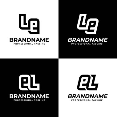 LE ve EL Monogram Logosu, LE veya EL baş harfleri olan her iş için uygundur.